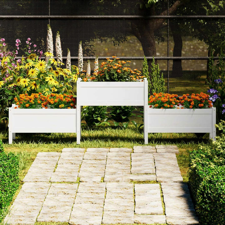 Tidyard Pflanzkübel 3 Pflanzgefässe Hochbeet Blumentopf Pflanztopf Blumenkübel Gartenbeet Pflanzbeet