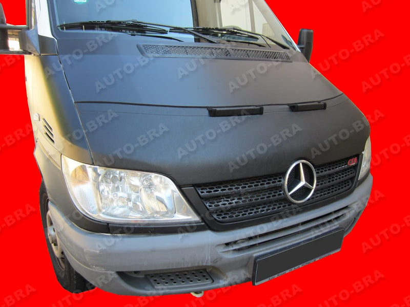 CARBON OPTIK AB-00721 AUTO-BRA kompatibel mit Mercedes-Benz Sprinter Bj. 2000-2006 Haubenbra Steinsc