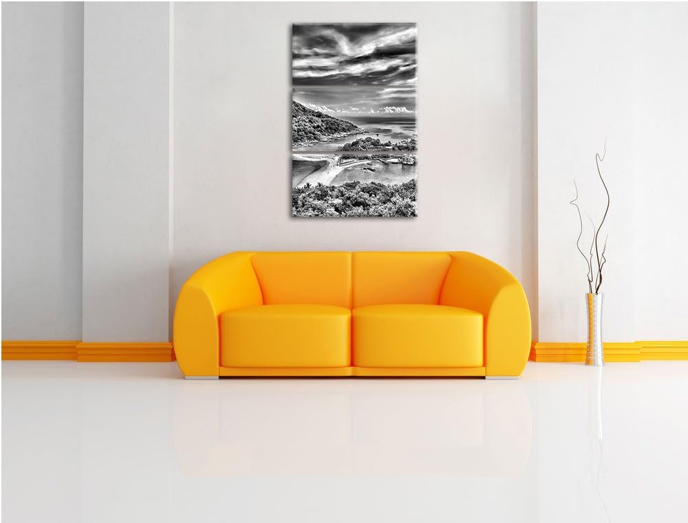 Pixxprint Inselstadt im Pazifik als Leinwandbild/Grösse: 3 Teilig (120x80) cm/Wandbild/Kunstdruck/fe