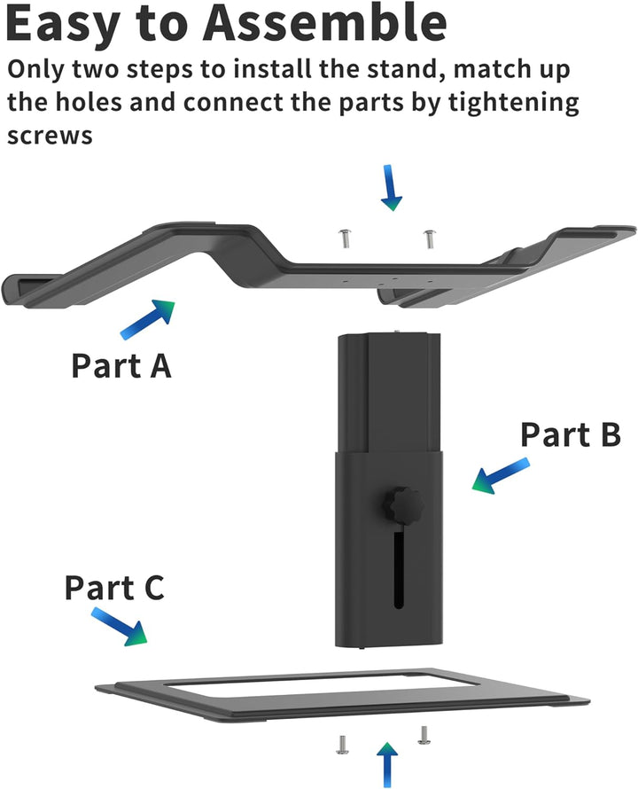 SOUNDANCE Laptop-Ständer für Schreibtisch, verstellbar, ergonomischer Laptop-Ständer für den Schreib
