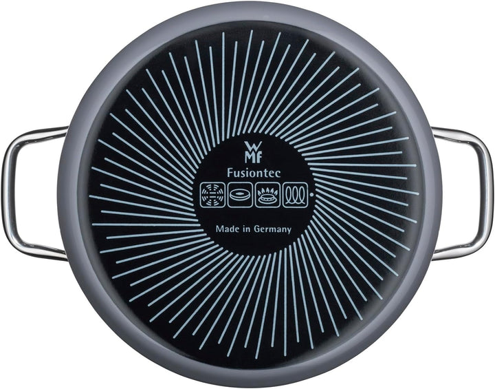 WMF Fusiontec Essential Kochtopf gross, 24 cm, Glasdeckel, Fleischtopf Induktion, 6,4l, High-Tech Ke