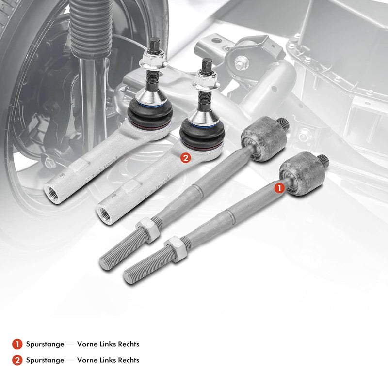 Frankberg 4x Spurstange Spurstangenkopf Vorderachse Links Rechts Kompatibel mit Model 3 5YJ3 2017-20