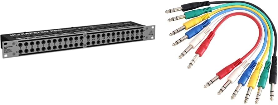 Behringer ULTRAPATCH PRO PX3000 Multifunktionales 48-Punkt 3-Mode Balanced Patchbay & Adam Hall 3 St
