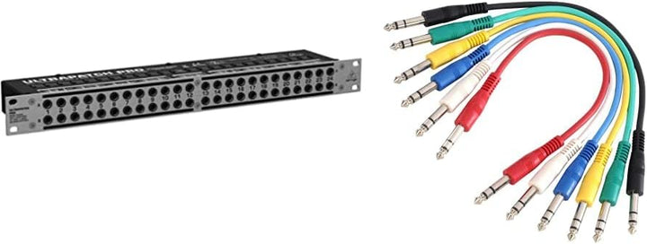 Behringer ULTRAPATCH PRO PX3000 Multifunktionales 48-Punkt 3-Mode Balanced Patchbay & Adam Hall 3 St