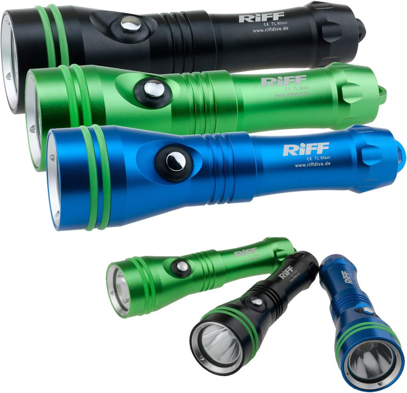 Riff TL Maxi Tauchlampe mit 1200 Lumen Leuchtkraft, Farbe:blau