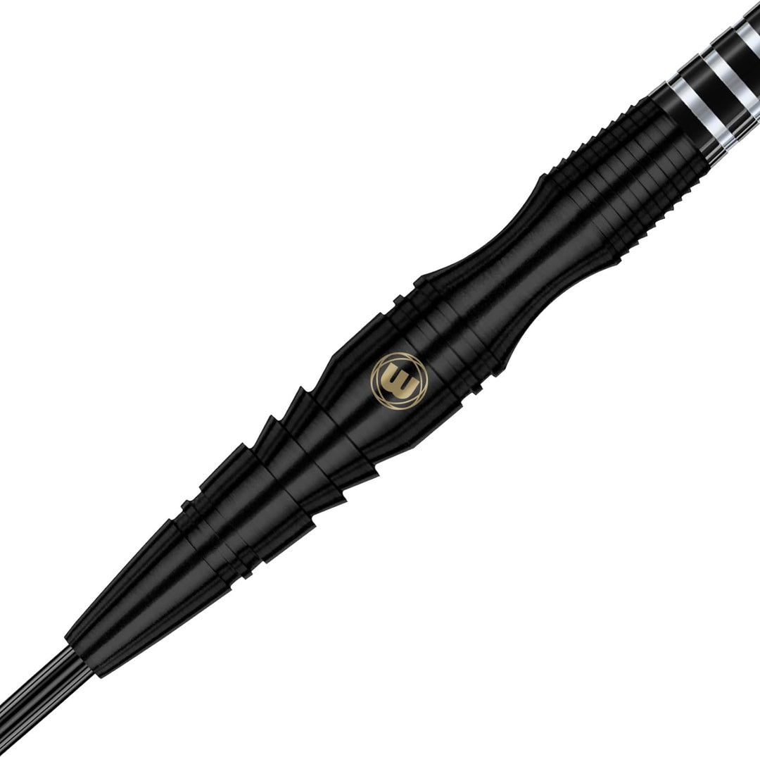 WINMAU Sniper Black Professionelles Wolfram-Dart-Set mit Flights und Schäften (Shafts) 24.0 Gramm, 2