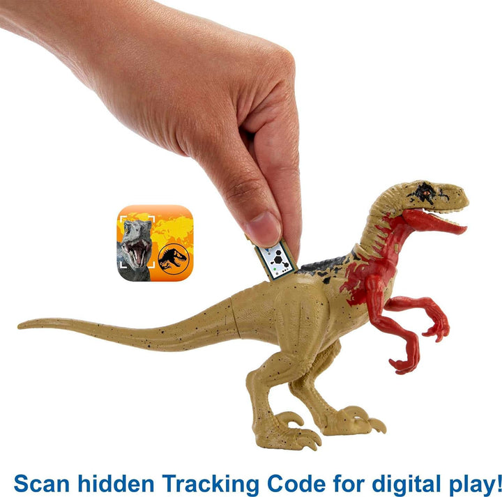 Jurassic World Truck Set Atrociraptor Dinosaurier & Menschliche Figur Filmfahrzeug mit Destruct Smas