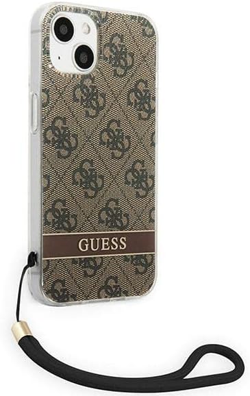 GUESS GUOHCP14MH4STW Hülle für iPhone 14 Plus 6,7" braun/Brown hardcase 4G Print Strap