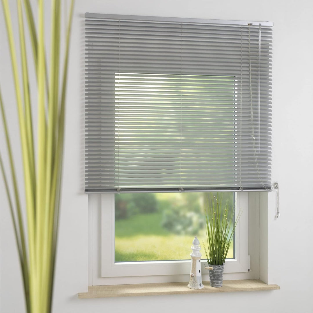 Liedeco | Aluminium-Jalousie | Silber B80cm x H160cm