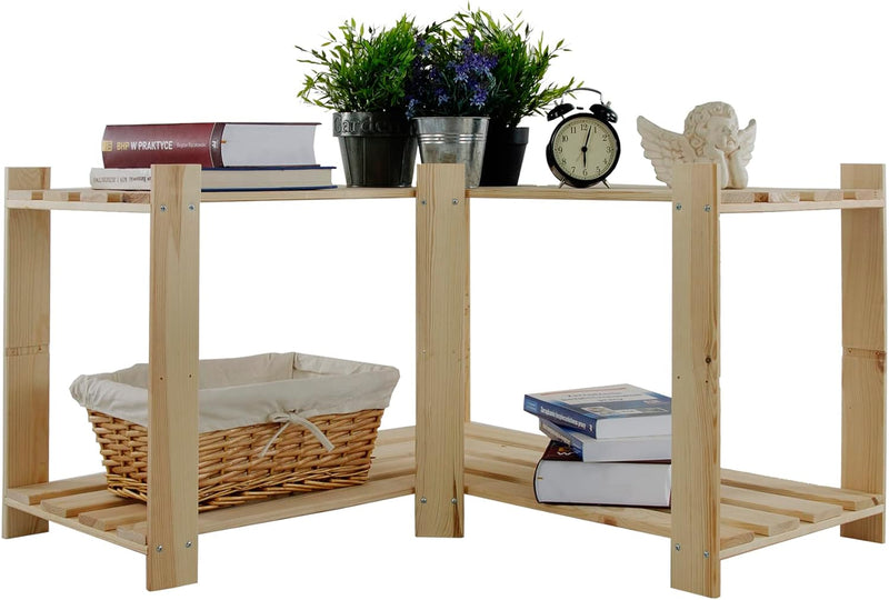 MODO24 Holzregal 2 Böden 50x85x38 Kellerregal Lagerregal Bücherregal B-09 HIT !