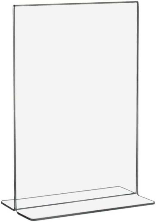 10 Stück DIN A5 T-Ständer/Werbeaufsteller/T-Aufsteller im Hochformat aus Acrylglas