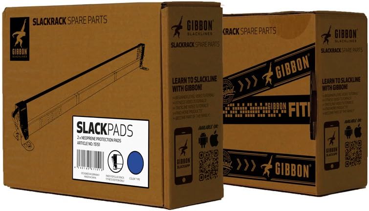 Gibbon Slacklines Neoprenschutzkappen für das Fitness Slackrack, Ersatzteile, blau, 2 Stück