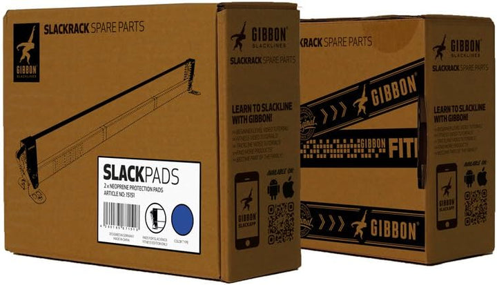 Gibbon Slacklines Neoprenschutzkappen für das Fitness Slackrack, Ersatzteile, blau, 2 Stück