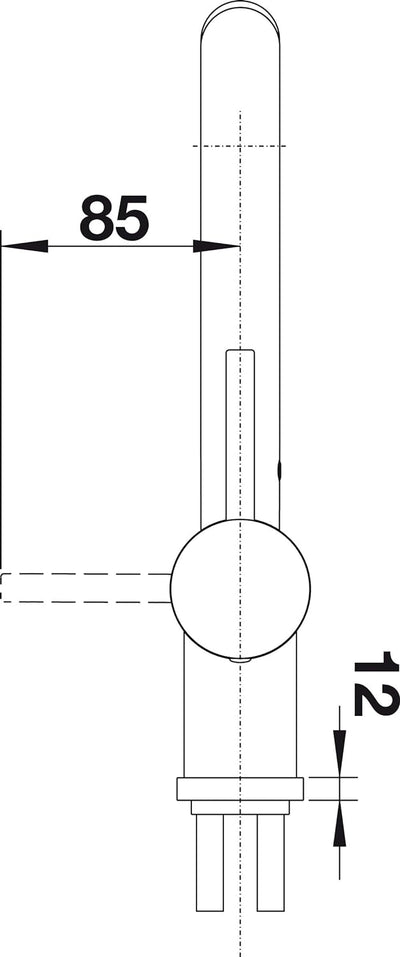 BLANCO Linus-S-F, abnehmbare Küchenarmatur/Vorfensterarmatur mit ausziehbarer Schlauchbrause, ideal