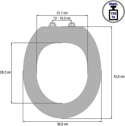 Cornat WC-Sitz "Herz" - Ansprechendes Design - Hochwertiger Holzkern - Komfortables Sitzgefühl / Toi