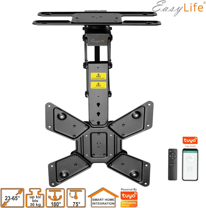 EasyLife TV Deckenhalterung elektrisch drehbar & schwenkbar + Smart Home Integration, 23-65 Zoll, VE