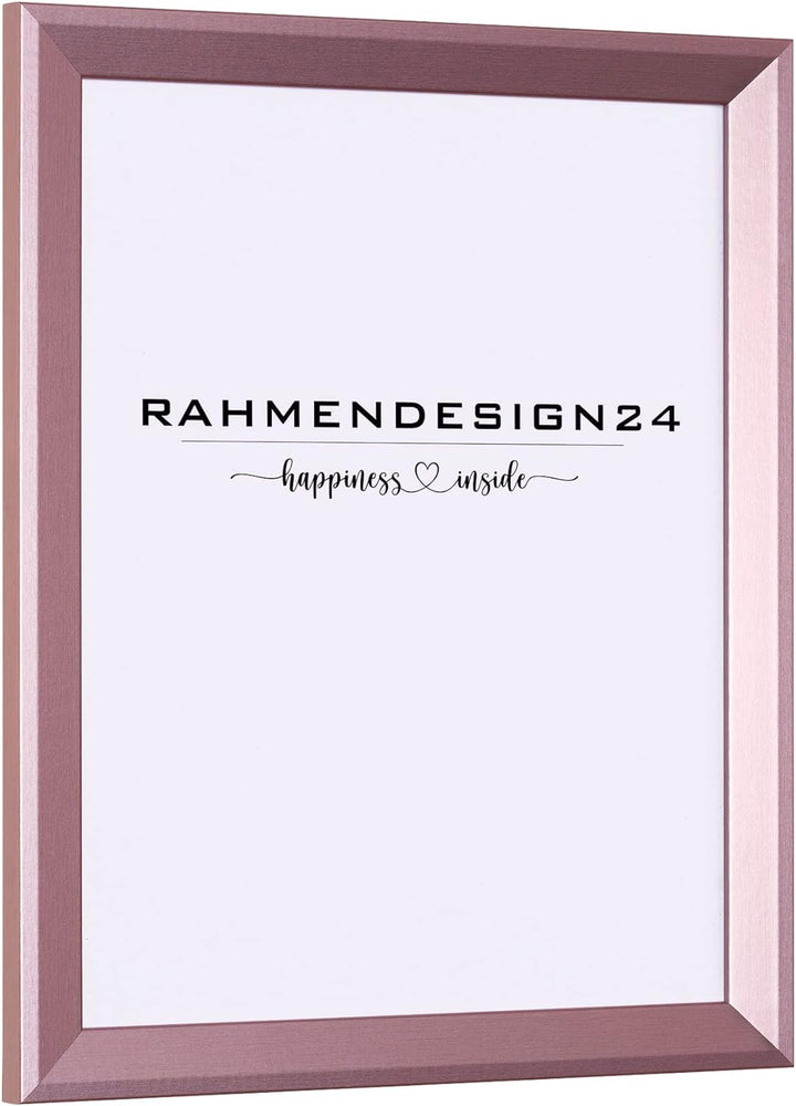 Rahmendesign24 Bilderrahmen Rio 40x80 Roségold Fotorahmen, Wechselrahmen, Posterrahmen, Puzzlerahmen