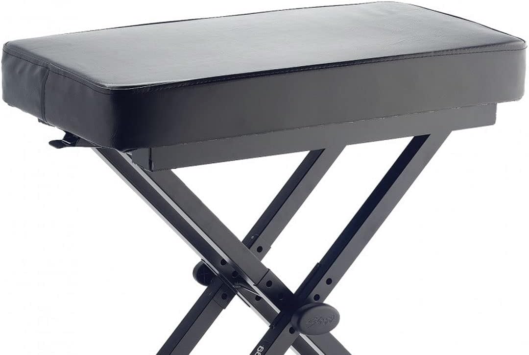 Stagg KEB-A60 Klavierbank Keyboard Hocker Sitzbank + keepdrum Kopfhörer