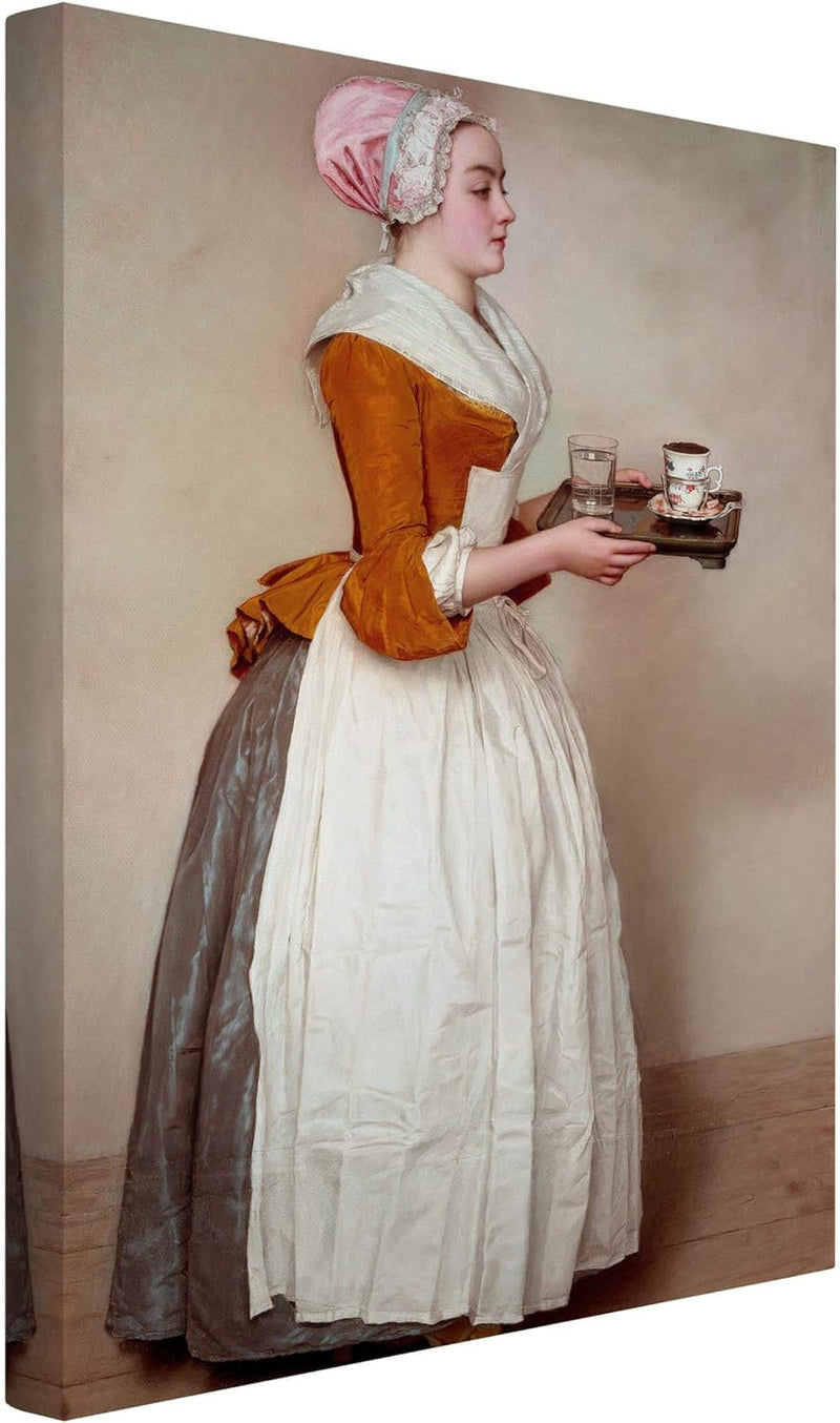 Bilderwelten Leinwandbild - Jean Etienne Liotard - Das Schokoladenmädchen, 120 x 80 cm 120cm x 80cm,