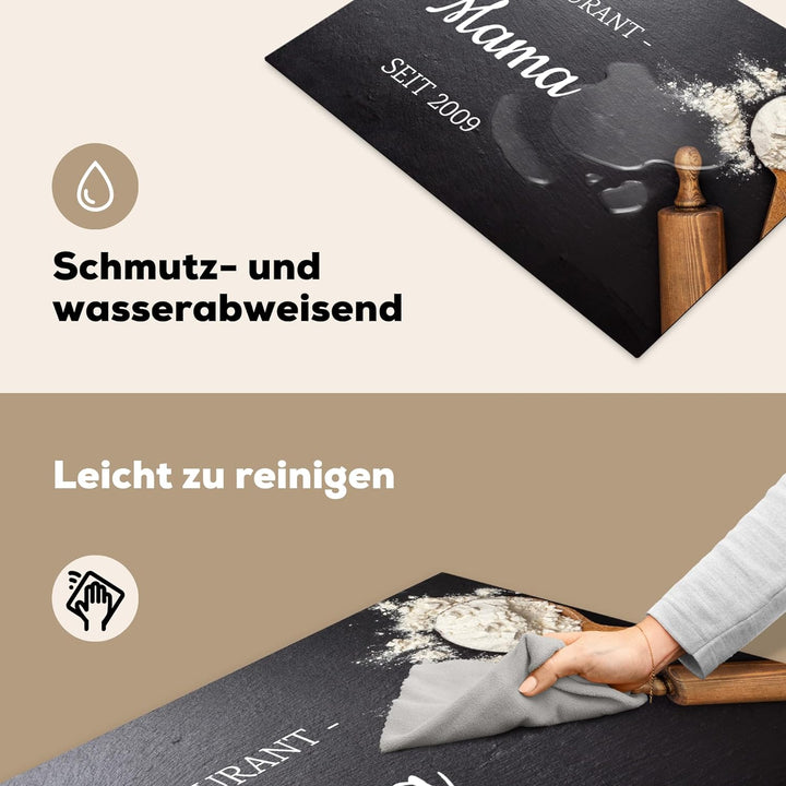 KitchenYeah© Herdabdeckplatte Personalisiert Einteilig Küche Abdeckplatte für Ceranfeld Abdeckung In