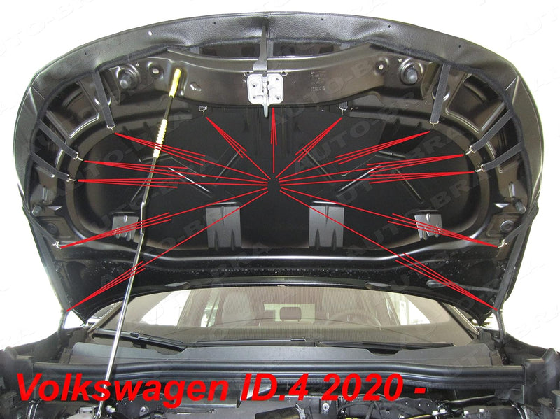 Auto-Bra AB3-00615 Carbon Optik kompatibel mit VW Volkswagen ID4 Bj. ab 2020 Haubenbra Steinschlagsc