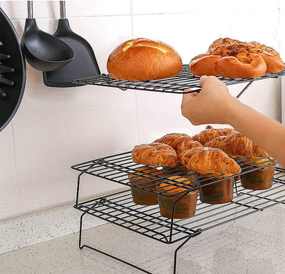 3-stöckiges Antihaft-Kuchen-Kühltablett, jede Ebene misst 40 x 25 cm, perfekt zum Abkühlen von Kuche
