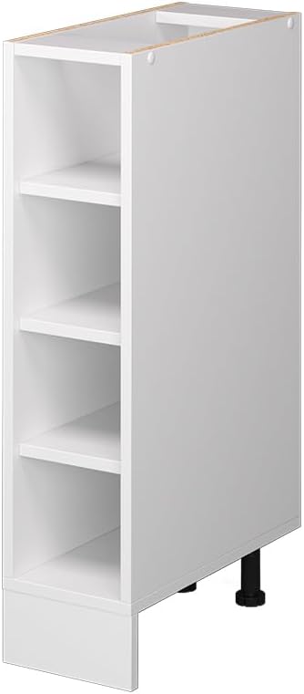 Vicco Küchenregal R-Line, Weiss/Weiss, 20 cm ohne Arbeitsplatte Weiss Regalunterschrank 20cm ohne Ar