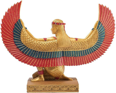 Grosse Statue ISIS Flügel – Ägyptische Göttin der Fruchtbarkeit Goldfarben, Goldfarben