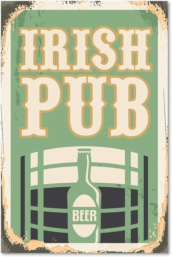 Wandbild XXL für Pub oder Bar Deko Kunst Bilder Klassisch Grün 80x120 cm Deco panel 80x120 cm Grün_A