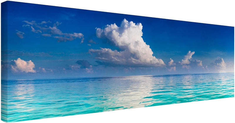 Bilderwelten Leinwandbild - Türkise Lagune - Panorama Quer, 40cm x 120cm, 40cm x 120cm