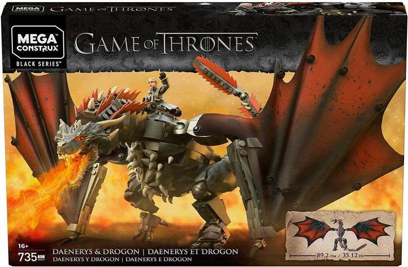 Mega Construx GKG97 Game of Thrones Daenerys und Drogon, 7 Teile Daenerys & Drogon, Daenerys & Drogo