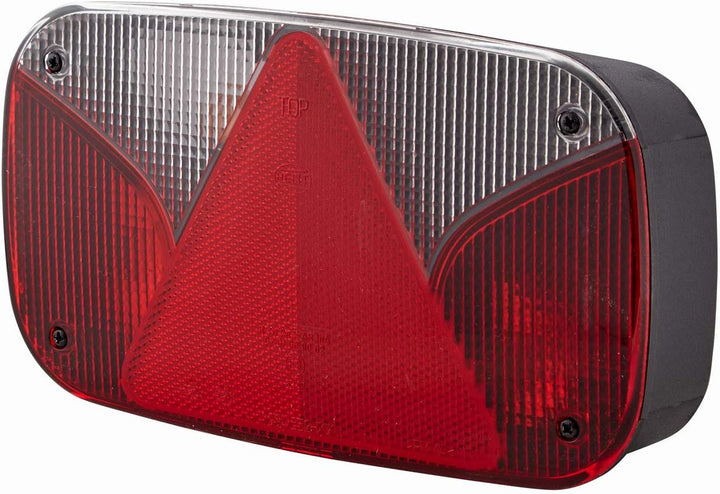 HELLA - Heckleuchte - Glühlampe - 12V - geschraubt/Anbau - Lichtscheibenfarbe: weiss/rot - Stecker: