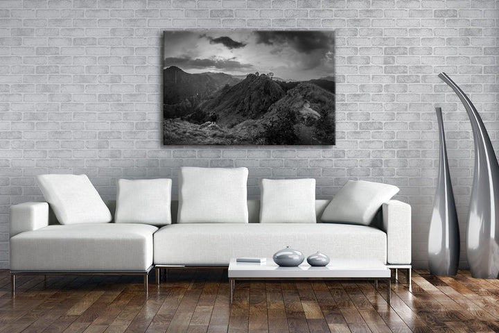 deyoli atemberaubende Berge Format: 60x40 Effekt: Schwarz/Weiss als Leinwand, Motiv fertig gerahmt a