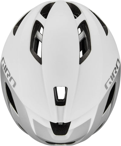 Giro Eclipse Spherical Rennrad Fahrrad Helm matt weiss/silberfarben 2024, M