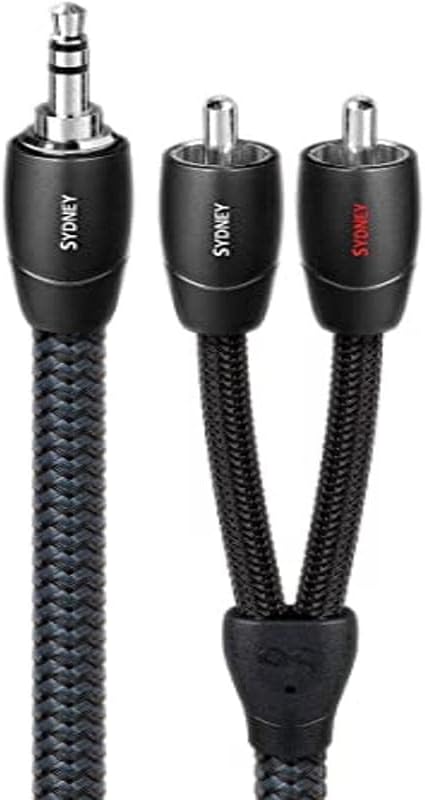 AudioQuest 1,5 m Sydney 3,5 mm - 2 x RCA Audiokabel 1,5 m 3,5 mm schwarz - Audiokabel (3,5 mm, 2 x R