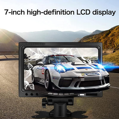 OBEST 7 Zoll Rückfahrkamera-Bildschirme, Vollfarb-LCD-Display, 800 * 480 RP, DC12V-24v, AV1/AV2-Vide