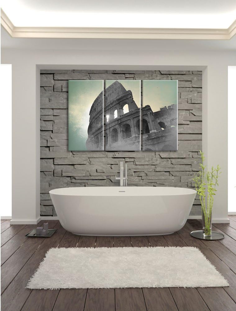 Pixxprint antikes Kolosseum in Rom als Leinwandbild/Grösse: 3 Teilig (120x80 cm) cm/Wandbild/Kunstdr
