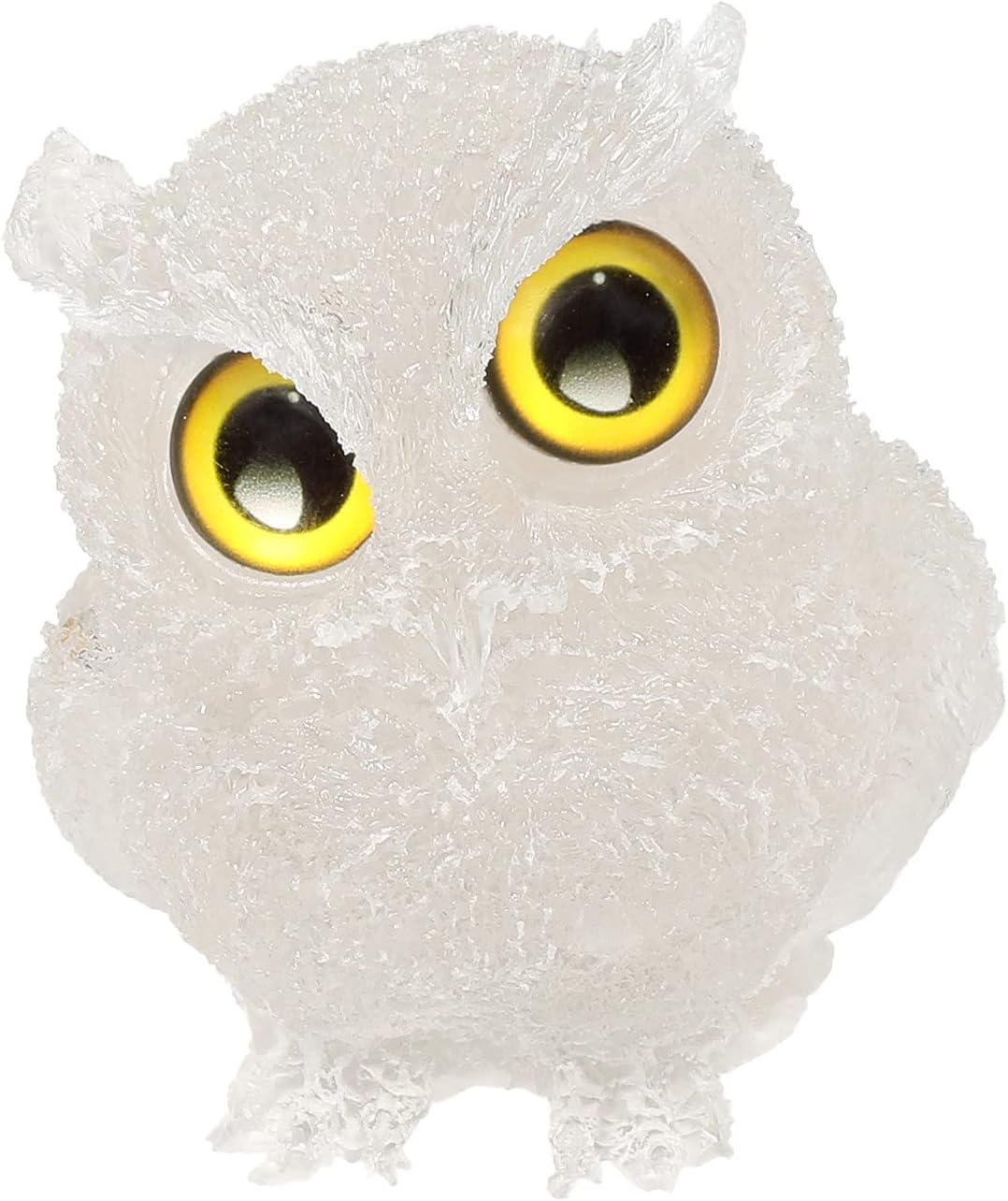 KYEYGWO Bergkristall Nette Kristall Eule Figur Ornamente, Mini Stein Käuzchen Statuen Harz Tier Skul