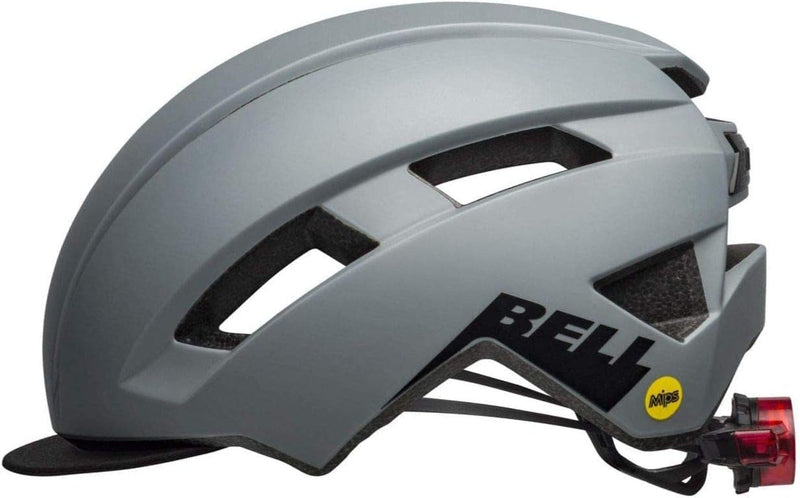 Bell Herren Daily Led MIPS Fahrradhelme, Matte Gray/Black 21, Einheitsgrösse