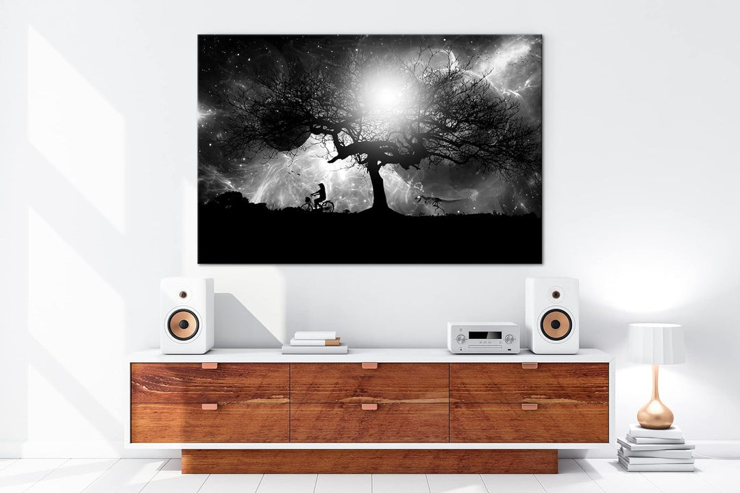 deyoli Fantasie Landschaft einsamer Baum Format: 80x60 Effekt: Schwarz&Weiss als Leinwandbild, Motiv