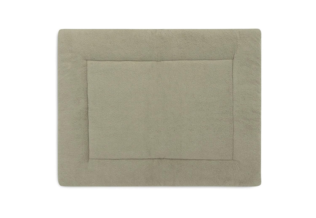 Jollein Krabbeldecke für Baby - Grain Knit, Olive Green - Laufgittereinlage - 75x95 cm - Spieldecke