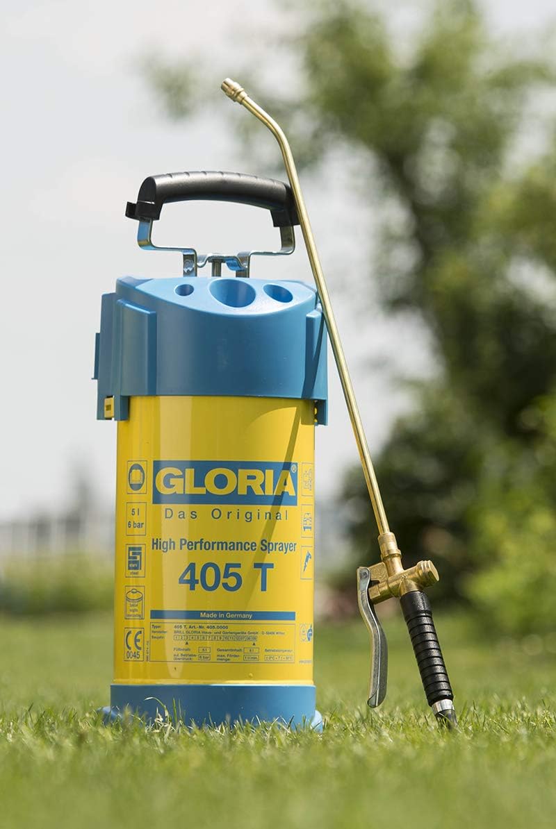GLORIA Hochleistungssprühgerät 405 T | Gartenspritze | 5 L Füllinhalt | Drucksprüher aus Stahl | Mit