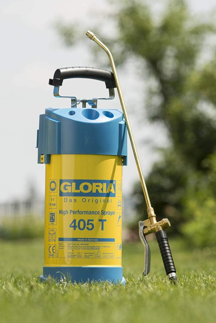 GLORIA Hochleistungssprühgerät 405 T | Gartenspritze | 5 L Füllinhalt | Drucksprüher aus Stahl | Mit
