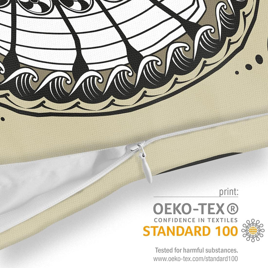 VOID Wikinger Symbol Wappen Schiffe Kissenbezug Kissenhülle Sofakissen Kissen Deko Outdoor-Kissen De