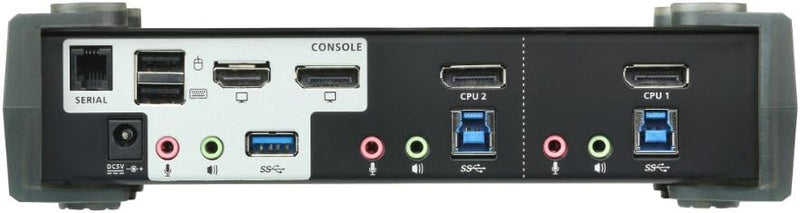 Aten CS1922M-AT-G CS1922M 2-Port USB3.0 4K DisplayPort KVMP Switch with Built-in MST Hub