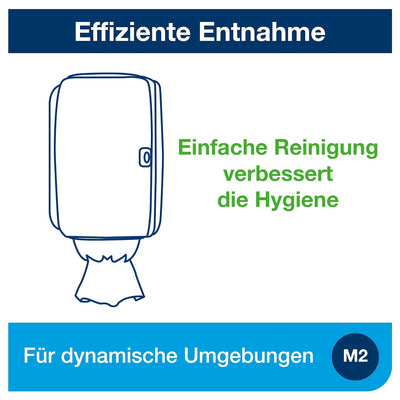 Tork 659008 Innenabrollungsspender für M2 Papierwischtücher im Performance Design / Wischtuchspender