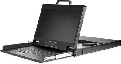 StarTech.com Rack KVM Konsole HD 1080p - US Tastatur(QWERTY), Ein Port VGA KVM mit 17" LCD Monitor -