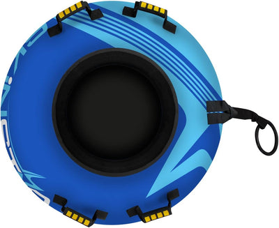 SkinStar Profi Snow Tube Schlitten Bob Rodel Reifen Schneereifen Rutschreifen Ø100cm Blau-Hellblau,