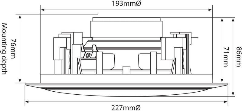 16,5-cm-Decken-Lautsprecher mit Dualhochtöner