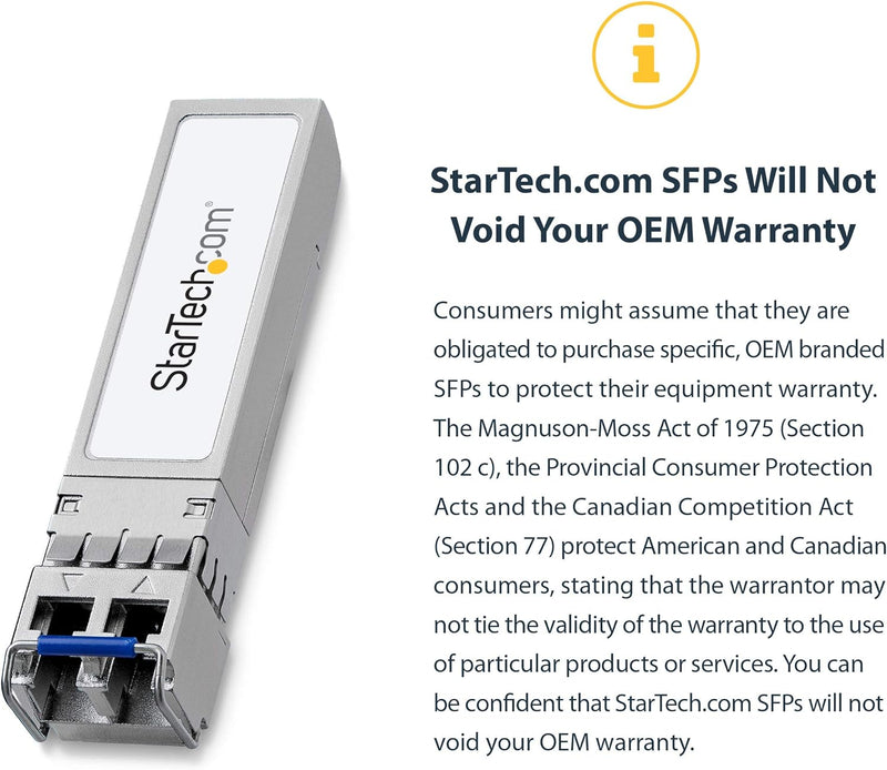 StarTech.com Gigabit LWL SFP Transceiver Modul - HP J4858C kompatibel - MM LC mit DDM - 550m - 1000B